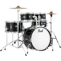 Pearl Drums Roadshow Junior Kit de Batterie 5 Fûts Jet Black