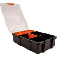 DeLOCK Boîte d'assortiment avec 11 compartiments orange / noir
