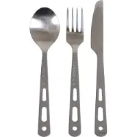 Lifeventure Titanium Cutlery Set Gris