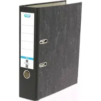 Pierre by Elba Classeur smart Wolkenmarmor, Dos : 80 mm, Noir DIN A4, Couverture en papier Wolkenmarmor, collé (A4, 80 mm, 1 pcs)