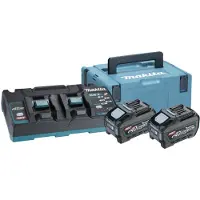Makita 40V Li-ion MAX Set de 2 batteries 4.0Ah - Chargeur - Mbox - 191U13-9