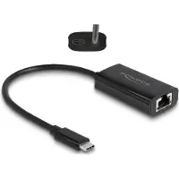 DeLOCK USB Type-C Adapter zu Gigabit LAN mit Power Delivery 100 Watt (61026)