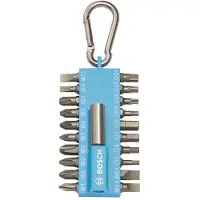Bosch jeu de 21 embouts de vissage avec snap-hook, bleu clair