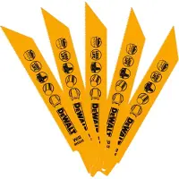 DeWalt Lame de scie - - Métal non ferreux - 5 pièces - Longueur 152 mm - Jaune