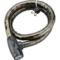 Thirard Antivol à clé Scorp, câble blindé acier, vélo, 25mmx1.2m, 2 clés, noir -