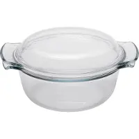 Pyrex Kasserolle rund, mit Deckel, Inhalt: 2,10 Liter, Höhe: 110 mm, ø: 185 mm