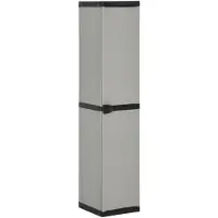 vidaXL Armoire de rangement de jardin 3 étagères Gris/noir 34x40x168cm
