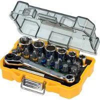 DeWalt 24 Piece High Performance Socket and Screwdriving Set (DT71516) ; douilles longue durée ; (24 pièces) ; avec étui