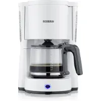 Severin cafetière 10 tasses 1.25 litres 1000W verseuse en verre blanche KA 4816