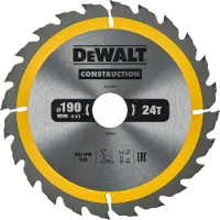 DeWalt Lame de scie pour Bois 190 x 30 x 1,8 mm (24T)