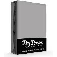 Day dream Drap-Housse DayDream Gris Coton-90 x 200 cm