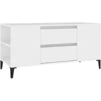 vidaXL Armoire TV blanche 102x44,5x50 cm Bois composite
