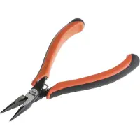 Bahco Ergo Half-round Nose Pliers With Bi-component Handles And Smooth Jaw 135 Mm Orange