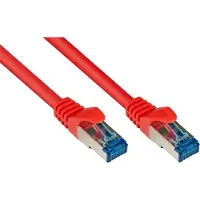 GOOD CONNECTIONS Patchkabel mit Rastnasenschutz, Cat. 6A, S/FTP, PiMF, halogenfrei, 500MHz, rot, 7,5m,