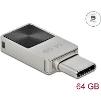 DeLOCK Mini USB 3.2 Gen 1 USB-C Memory Stick 64 GB - Boîtier méta