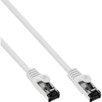 InLine 78850W Câble patch, S/FTP (PiMf), Cat.8.1, 2000MHz, sans halogène, cuivre, blanc, 0,5m