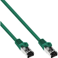 InLine 78850G Câble patch, S/FTP (PiMf), Cat.8.1, 2000MHz, sans halogène, cuivre, vert, 0,5m