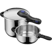 WMF Perfect Plus One Pot Schnellkochtopf-Set, 22 cm, 6,5 und 3,0 Liter 1512001135 4000530725189