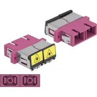 DeLOCK - Coupleur de réseau - SC multimode (W) vers SC multimode (W) - fibre optique - duplex - violet (8