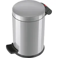 Hailo Poubelle à pédale Solid S 4 L Argenté