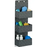 Relaxdays Organiseur avec 3 paniers de rangement (25 cm, 4 l, 1x)