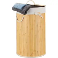 Relaxdays Panier à linge rond (70 l)