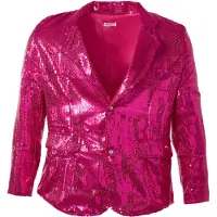 Dressforfun Manteau paillette homme rose XL - costume de déguisement halloween partywear carnaval partywear - 303954