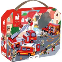 Janod Puzzle enfant 24 pièces Pompiers