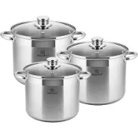 KINGHOFF pots 6 pieces 16l/ 13l/ 11l KH4312