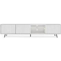 Selsey TV-Lowboard Bello, blanc, avec pieds noirs, LED largeur 175 cm