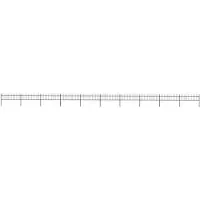 vidaXL Clôture de jardin avec pointes de lance acier 17 x 0,6 m noir