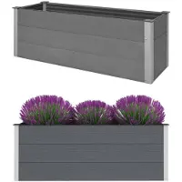 vidaXL Parterre de jardin surélevé WPC 150 x 50 x 54 cm Gris