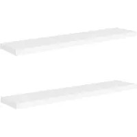 vidaXL Étagères murales flottantes 2 pcs blanc 120x23,5x3,8 cm MDF