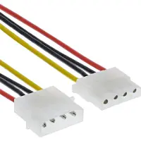 InLine Rallonge de câble d'alimentation 4 pôles (100 cm, 4 broches Molex)