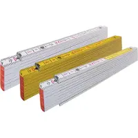 Stabila Mètre pliant en bois Type 1707, 2 m, blanc, graduations métriques - 01334