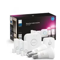 Philips Hue Secure Kit de Démarrage E27 White Ambiance Lot de 2 + Capteurs