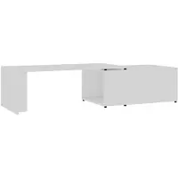 vidaXL Table basse blanche 150x50x35 cm Bois composite