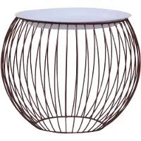 Möbelando vidaXL Table basse Golden Ø 51 cm