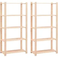 vidaXL Étagères de rangement à 5 niveaux 2 pcs 80x38x170 cm 250 kg