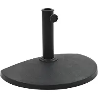 vidaXL Pied de parasol semi-circulaire 9 kg noir polyrésine
