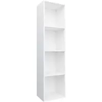 vidaXL Bibliothèque/Meuble TV Blanc 36x30x143 cm Bois d'ingénierie