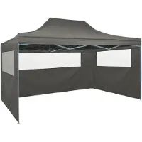 vidaXL Tente pliante à 3 parois 431x291x315 cm Anthracite