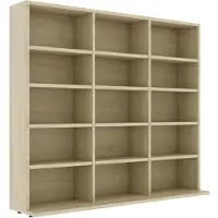 vidaXL Étagère CD Chêne Sonoma 100x23x89,5 cm Matériau dérivé du bois