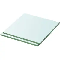 vidaXL Panneaux d'étagère 2 pcs Verre Transparent 30 x 30 cm