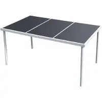 vidaXL Table de jardin 150x90x74 cm noir acier