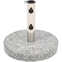 vidaXL Pied de parasol Granit Rond 20 kg