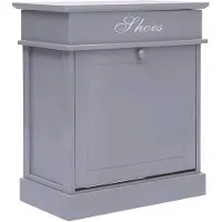 vidaXL Armoire à chaussures Gris 50 x 28 x 58 cm Bois de Paulownia