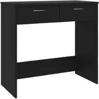 vidaXL Bureau noir 80x40x75 cm bois composite