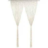 vidaXL Rideau en macramé 140x240 cm Coton