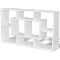 vidaXL Étagère murale d'affichage 8 compartiments Blanc